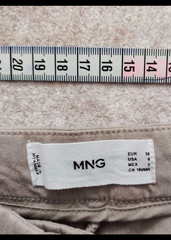 Kadın Bej Midi Kumaş Pantolon - Görsel 3