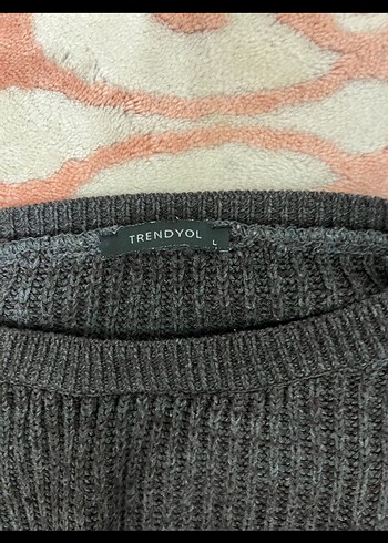 Gri Boğazlı Örgü Kadın Kazak - Görsel 2