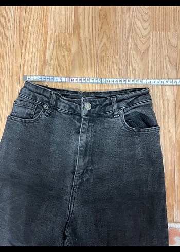 Siyah Normal Boy Kadın Denim Jean - Görsel 3