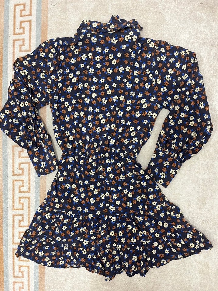 Çiçek Desenli Uzun Kollu Hamile Bluzu - Görsel 2