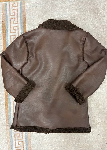 Kahverengi Kürklü Deri Kadın Ceket - Görsel 2