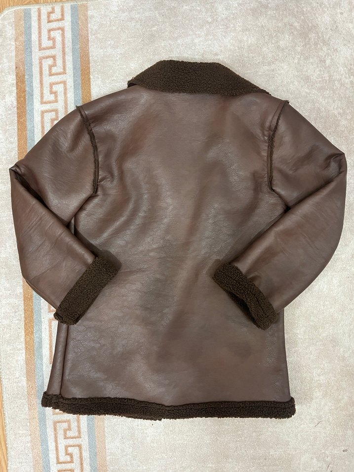 Kahverengi Kürklü Deri Kadın Ceket - Görsel 2