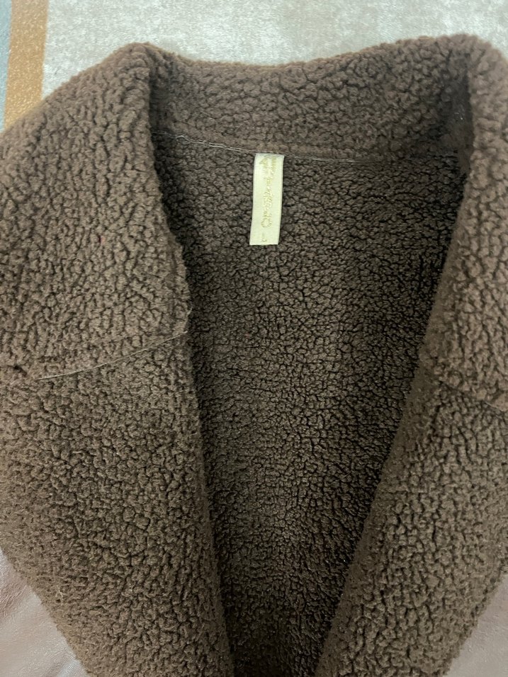 Kahverengi Kürklü Deri Kadın Ceket - Görsel 3