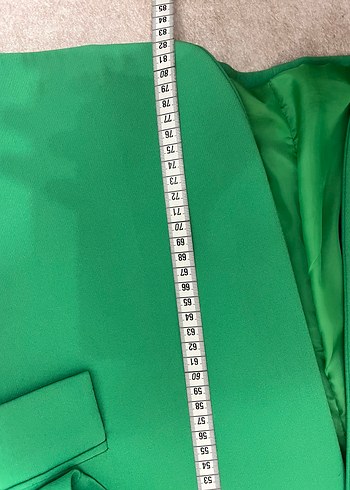 Düğmeli Yeşil Kadın Blazer Ceket - Görsel 3