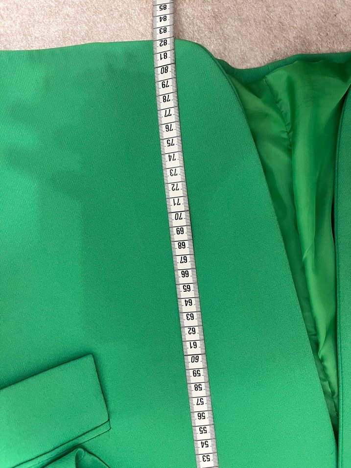 Düğmeli Yeşil Kadın Blazer Ceket - Görsel 3