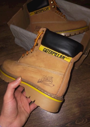 Caterpillar Kahverengi Deri Bot - Görsel 6