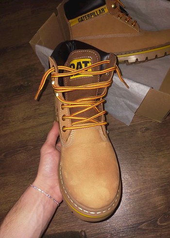 Caterpillar Kahverengi Deri Bot - Görsel 3