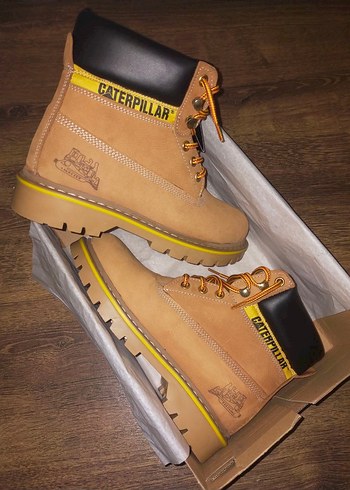 Caterpillar Kahverengi Deri Bot - Görsel 2