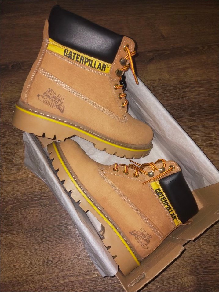 Caterpillar Kahverengi Deri Bot - Görsel 2