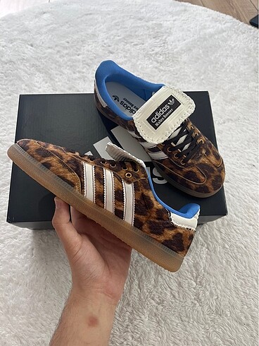 38 Beden kahverengi Renk Adidas Samba Wales Bonner Leopar