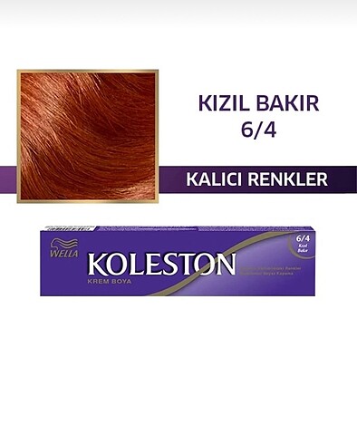 6 adet kızıl bakır saç boyası ve oksidan