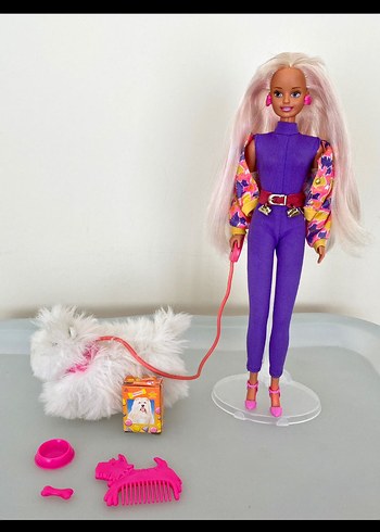 Sindy Vintage 1992 Sindy ve köpeği Gogo