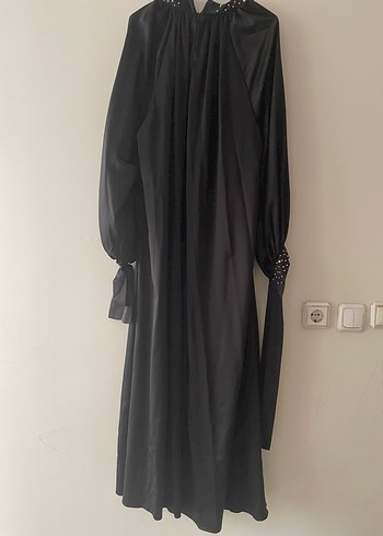 Siyah Uzun Kollu Gevşek Kesim Gotik Elbise