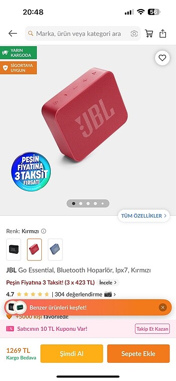 Jbl go essential bluetooth hoparlör