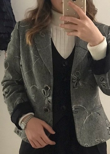 VİNTAGE BLAZER CEKET - Görsel 4