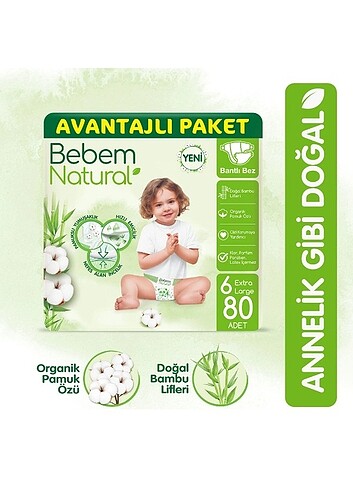 Bebem Natural 6 Beden Bez Bantlı