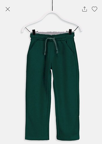 Erkek Çocuk Koyu Yeşil Bol Kesim eşofman Pantolon
