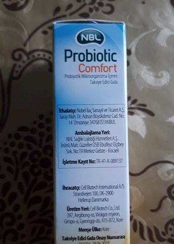 NBL Probiotic Comfort Toz Saşe