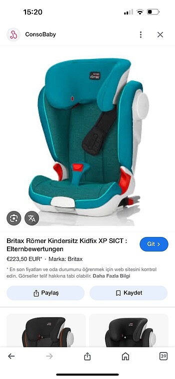 Araba koltuğu Römer