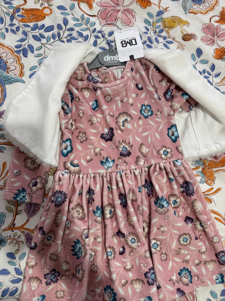 Kız Bebek Elbise Yelek Takım - Görsel 5