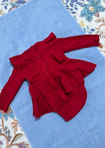 Kız Bebek Kırmızı Romper - Görsel 4