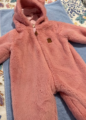 Pembe Kürklü Bebek Kız Tulum - Görsel 2