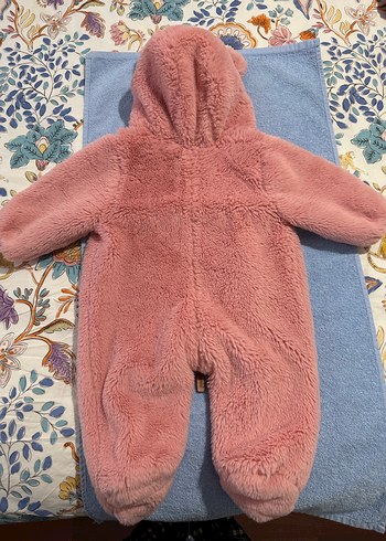 Pembe Kürklü Bebek Kız Tulum - Görsel 4