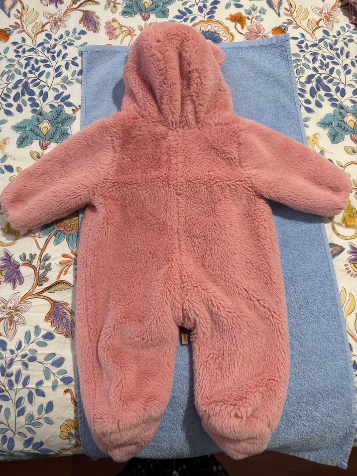 Pembe Kürklü Bebek Kız Tulum - Görsel 4