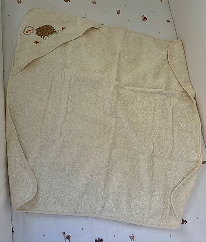 Organik Bebek Banyo Havlu Takımı Panço - Görsel 4