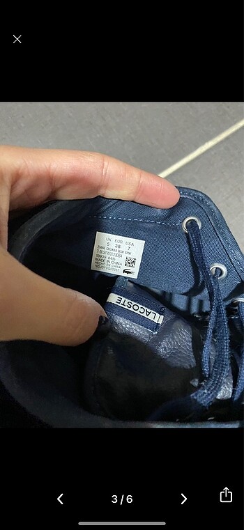 38 Beden Lacoste ayakkabı