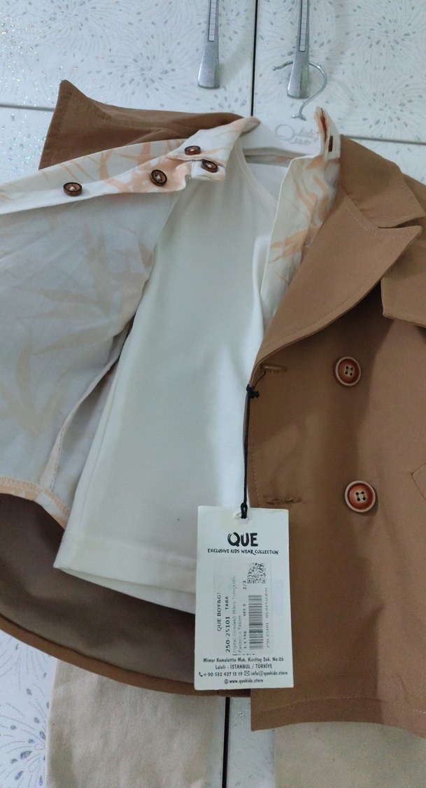 Erkek Çocuk Kahverengi Düğmeli Ceket - Görsel 3
