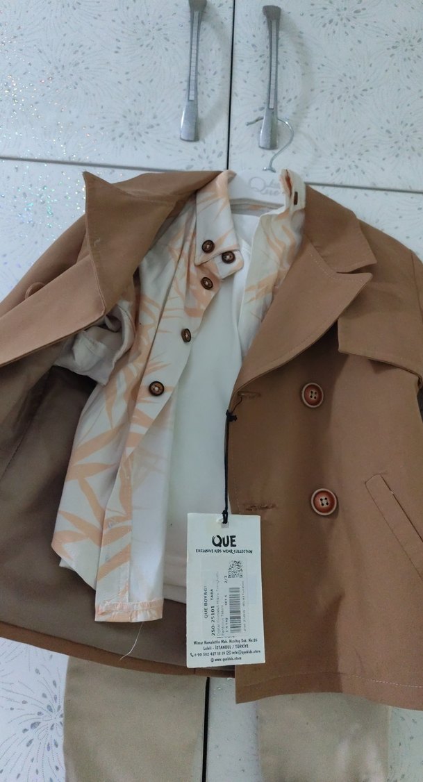 Erkek Çocuk Kahverengi Düğmeli Ceket - Görsel 2