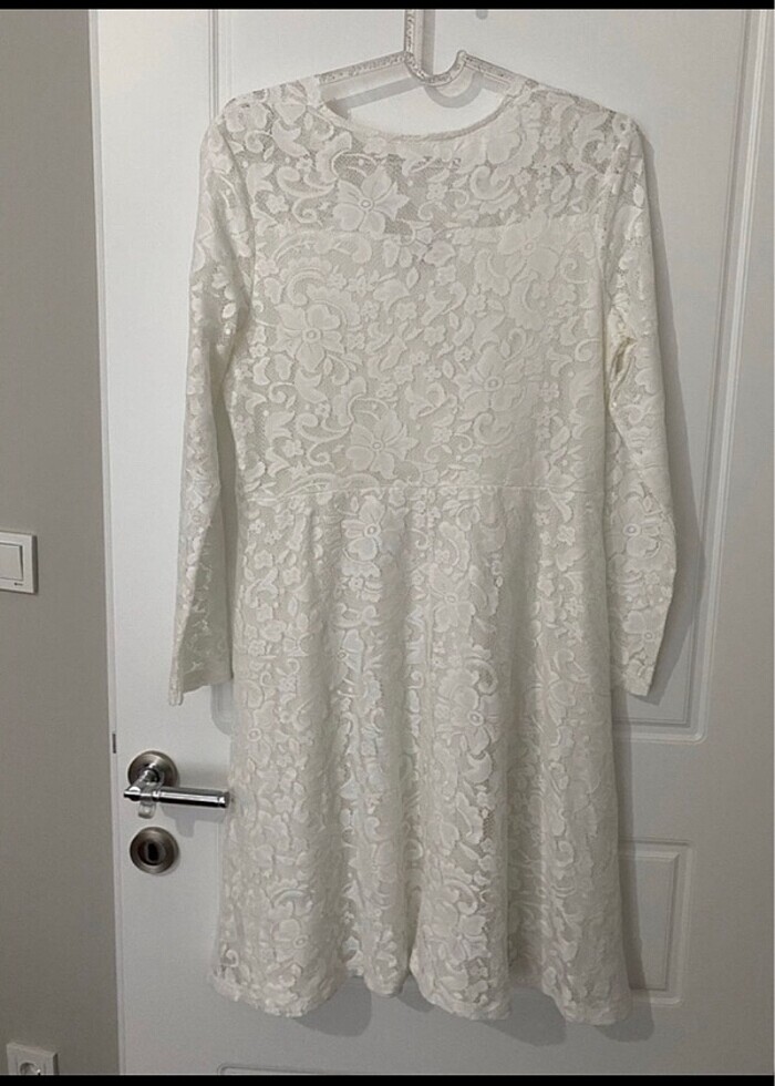 Kadın beyaz elbise - Görsel 2