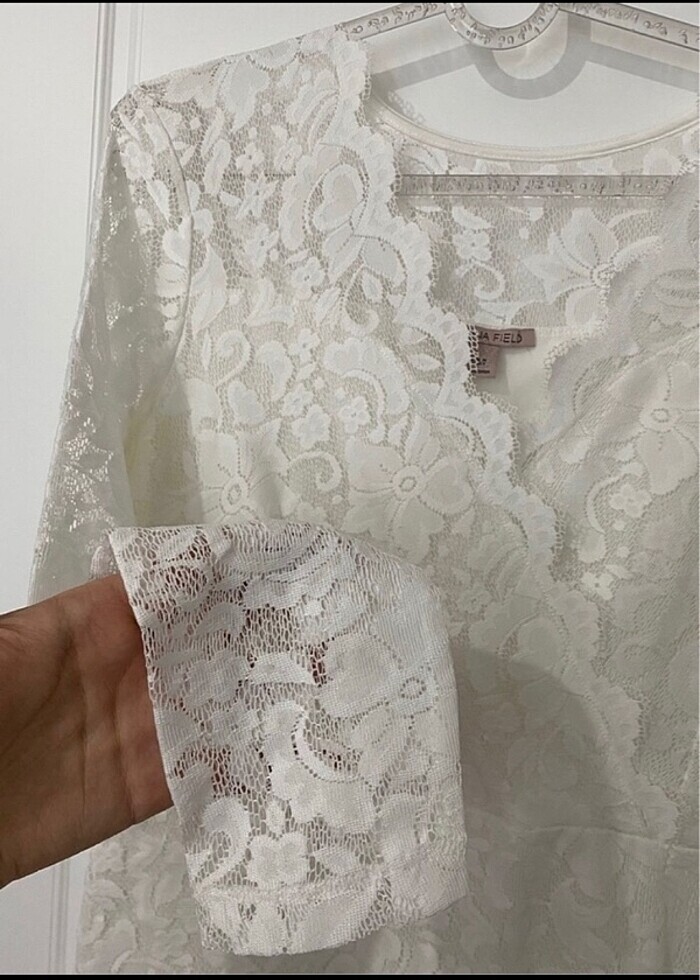 Kadın beyaz elbise - Görsel 4