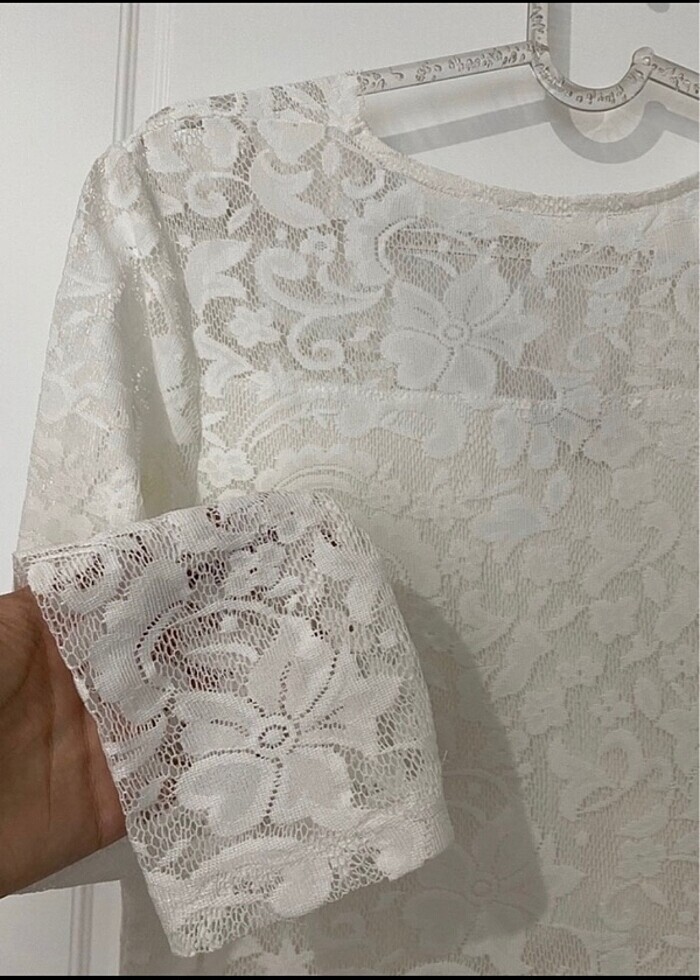 Kadın beyaz elbise - Görsel 5