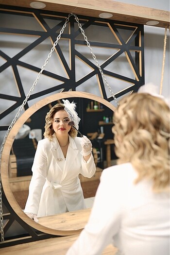 Beyaz blazer nikah takım - Görsel 2