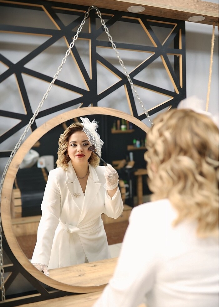 Beyaz blazer nikah takım - Görsel 2