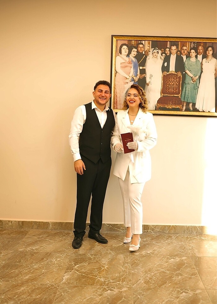 Beyaz blazer nikah takım - Görsel 4