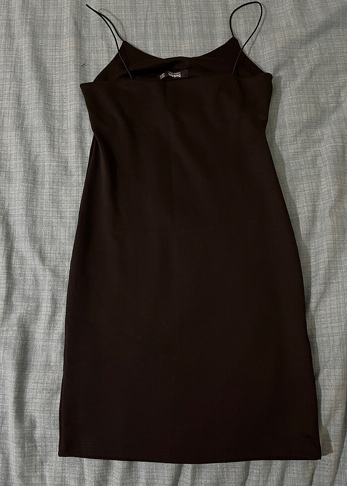 Siyah mini elbise - Görsel 2