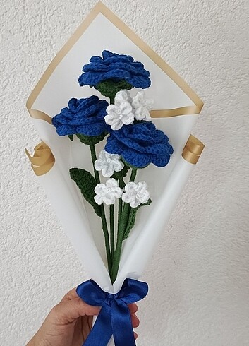 Örgü gül Buketi