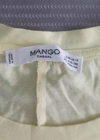 s Beden sarı Renk Mango tişört