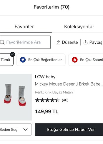 Mickey Mouse Desenli Ev Çorabı 23-26 numara - Görsel 2