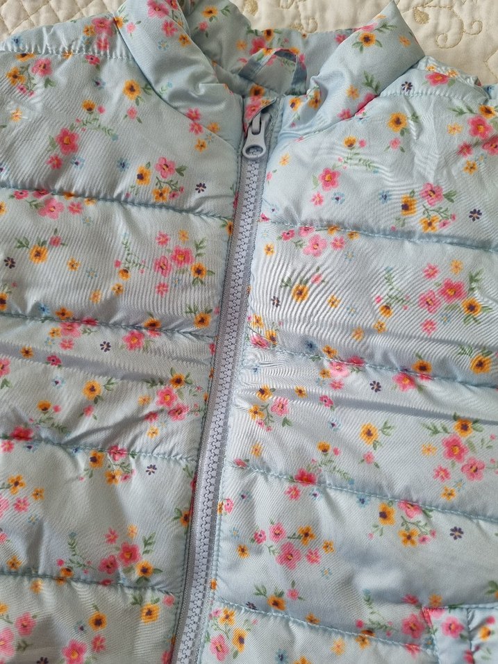 Çiçek desenli Kız Bebek Şişme Yelek - Görsel 3