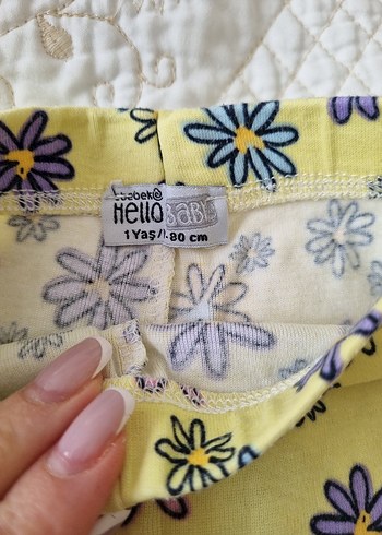 Çiçek Desenli Kız Bebek Pantolon Tayt - Görsel 3