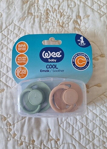 Wee baby markası 2li Emzik ve Emzik Kutusu Set No: 1