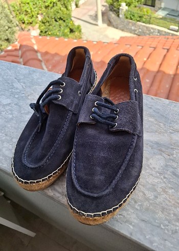 Düğmeli Lacivert Süet Erkek Espadril - Görsel 2