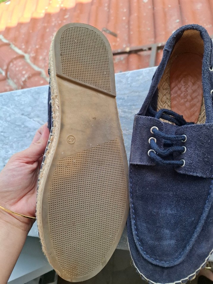 Düğmeli Lacivert Süet Erkek Espadril - Görsel 5