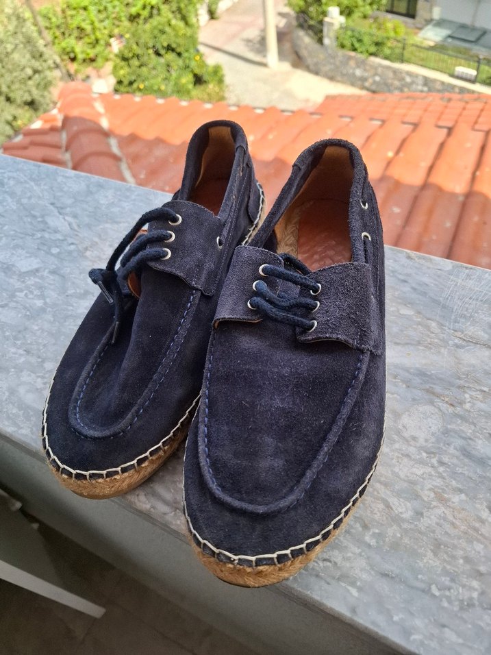 Düğmeli Lacivert Süet Erkek Espadril - Görsel 2