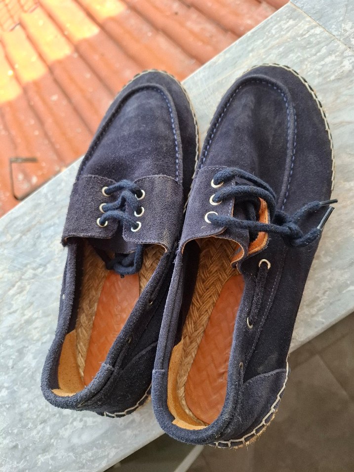 Düğmeli Lacivert Süet Erkek Espadril - Görsel 4