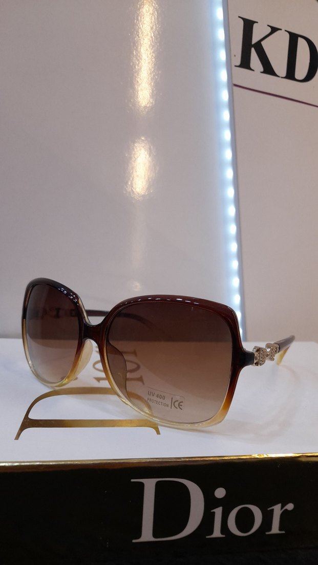 Bej Şeffaf Kadın Güneş Gözlüğü - Görsel 2